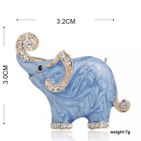VQ Elephant Brooch - Picture 4 of 7